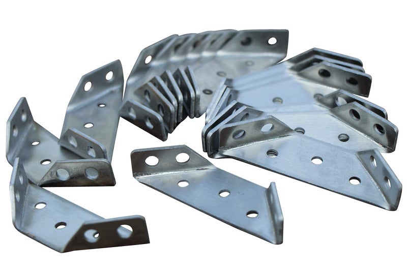 Rmdusk Stainless Steel Multifunction Triangle Corner Brace, Multi-Angle Joint Fastener, Shelf Support Connector Bracket 2.7"x0.9" (Set of 16) - Image 1